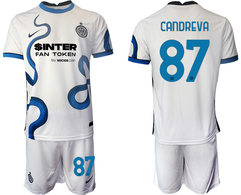 Men 2021-2022 Club Inter Milan away white #87 Soccer Jersey